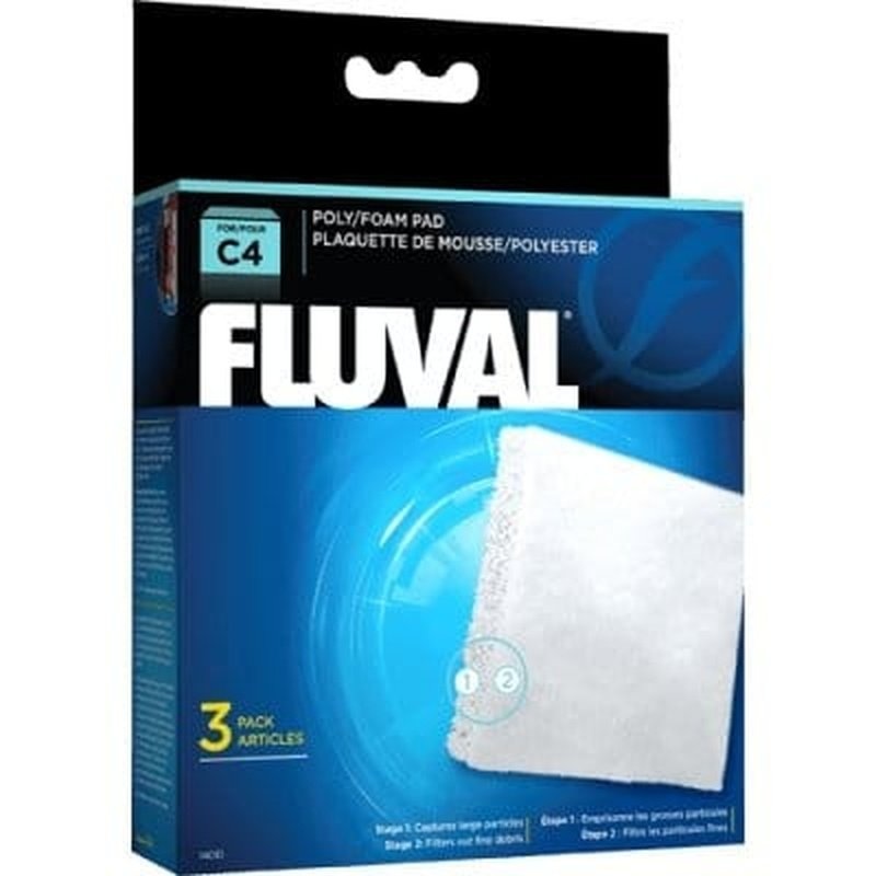 Fluval C4 Poly/Foam Pad 3 Pack
