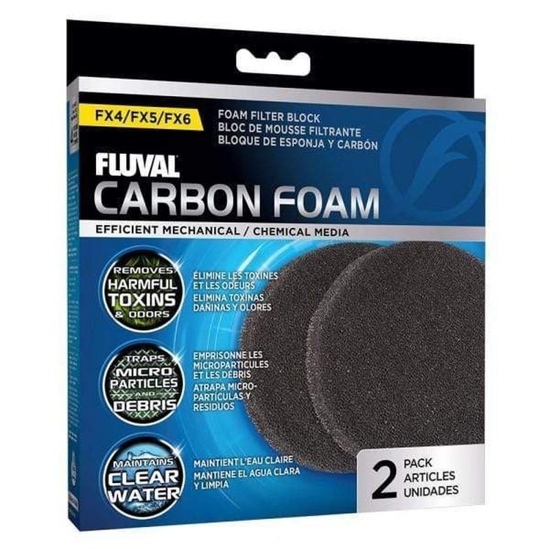 Fluval FX4/FX5/FX6 Carbon Foam 2 Pack