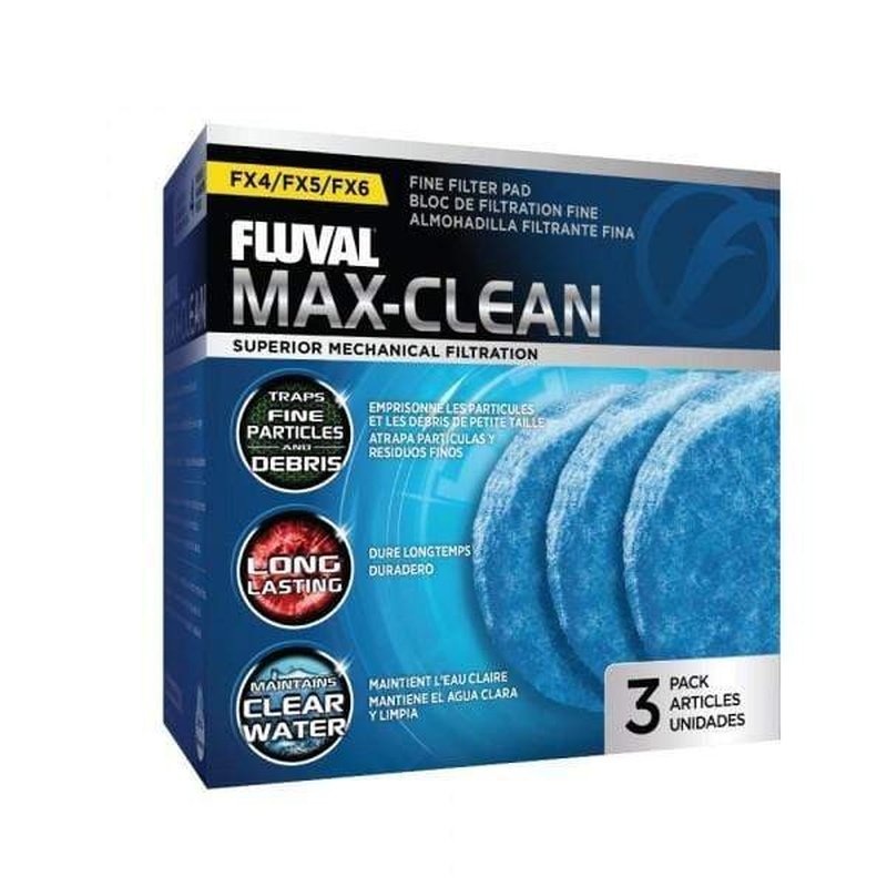 Fluval FX4/FX5/FX6 Max-Clean Fine Filter Pads 3 Pack