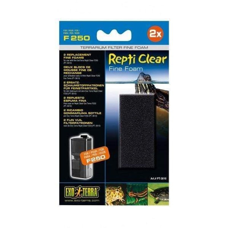Exo Terra Repti Clear F 250 Fine Foam 2 Pack