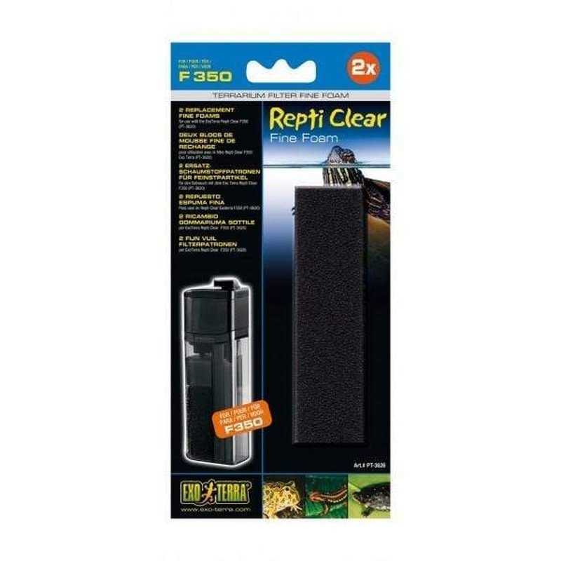 Exo Terra Repti Clear F 350 Fine Foam 2 Pack