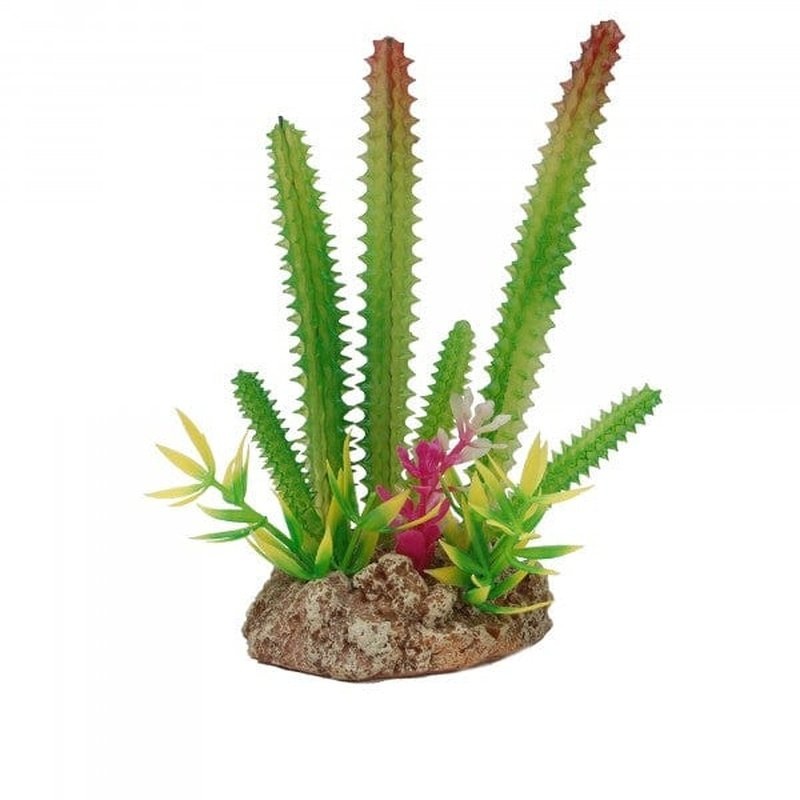 Eco Tech Multi Desert Cactus & Rock 15cm