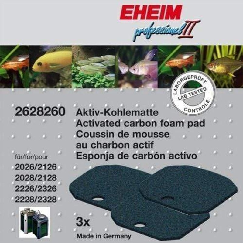 Eheim 2628260 Carbon Pads for 2026/2028, eXperience 350 3 Pack