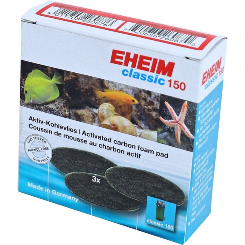 Eheim Carbon Fine Filter Pad for 2211 - Classic 150 (3 pack) - 2628110