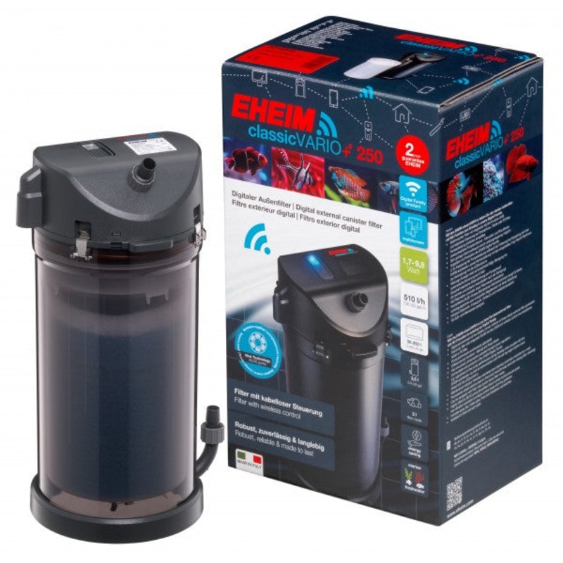 Eheim Classic VARIO+e 250 WiFi Canister Filter (50-250L, 510L/h)