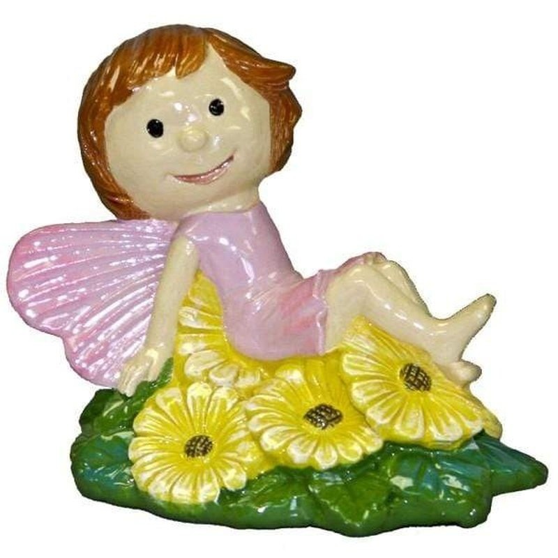 Blue Ribbon Pixie in Flower Bed 7cm