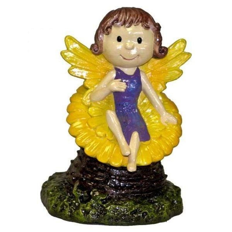 Blue Ribbon Pixie on Flower 7cm