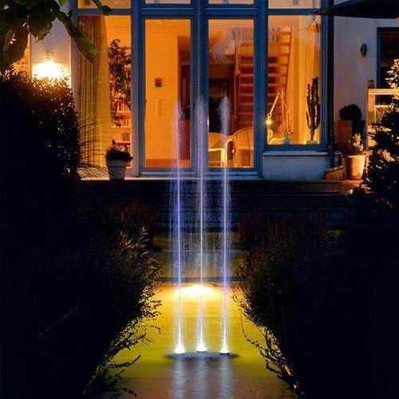 OASE Water Trio - Programmable Illuminated 3-jet Fountain