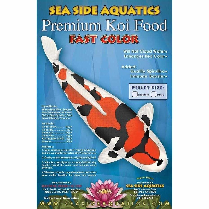 Sea Side Aquatics Premium Koi Food - Fast Color