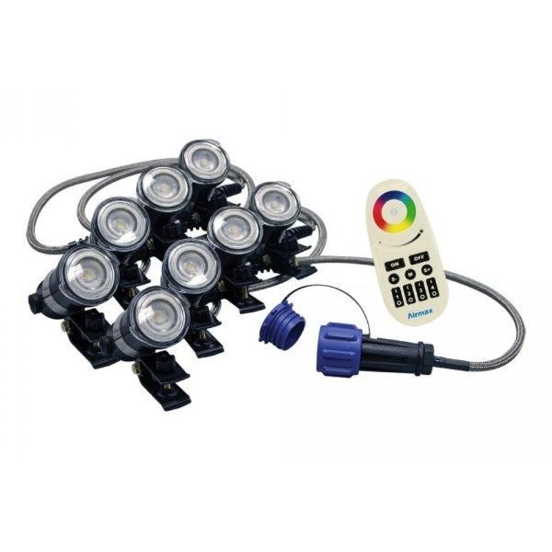 Airmax 8 LED RGBW Color-Changing Fountain Light Sets for EcoSeries Fountains