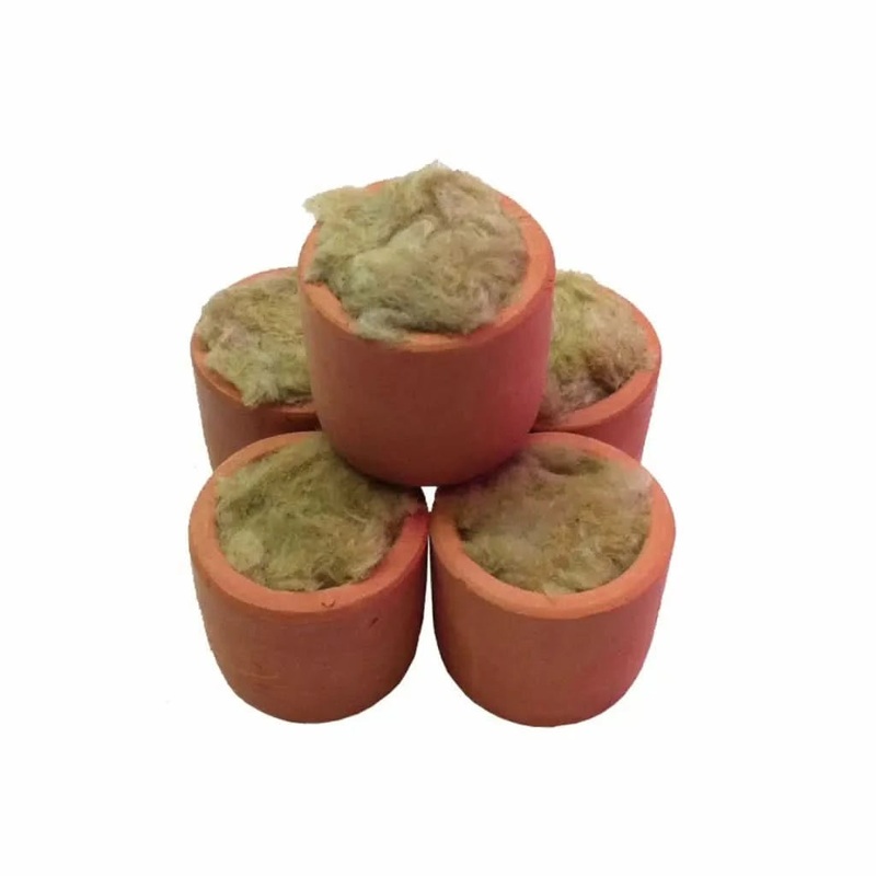 3cm Terracotta Pot With Rockwool (1pcs)