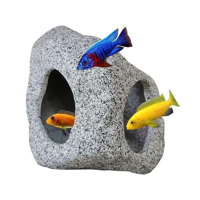 Aquarium Hideaway Rock Cave 2 Holes