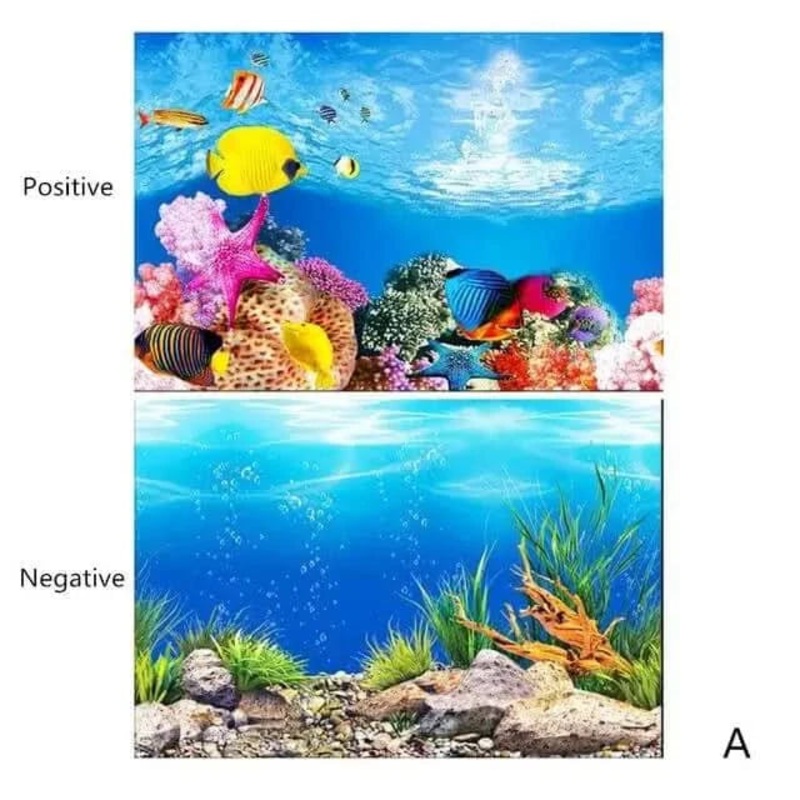 Double Sided Aquarium Background 40 x 60 CM - Type A