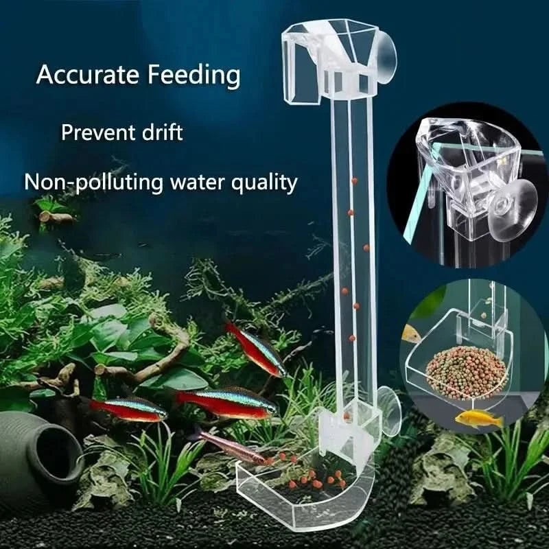 Acrylic Shrimp Feeding Tube + Feeding Dish 35CM ( Premium Version ). L( FL12)