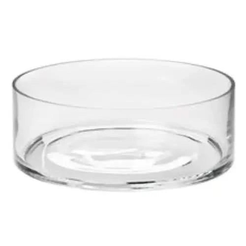 Glass Float Bowl Clylinder Clear (20x9cmH)