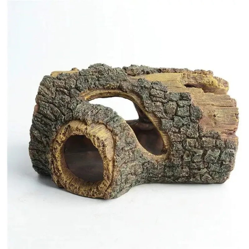 WOOD STYLE PLECO FISH CAVE DECOR 13.5*9*5.5cm L(R1)