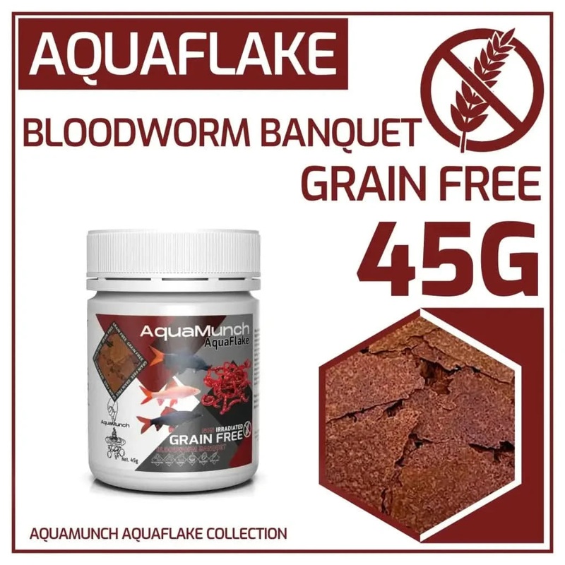 AquaMunch AquaFlake Fish Food - Bloodworm Banquet (Flake) L(FR8)