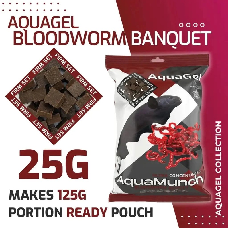 AquaMunch AquaGel Bloodworm Banquet  25g Pouch