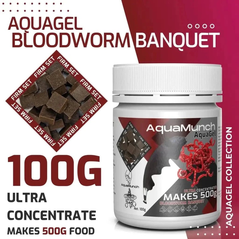 AquaMunch AquaGel Fish Food -  Bloodworm Banquet L(M1)
