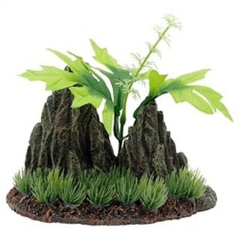 Marina Double Rock Crop w/Plants, Medium