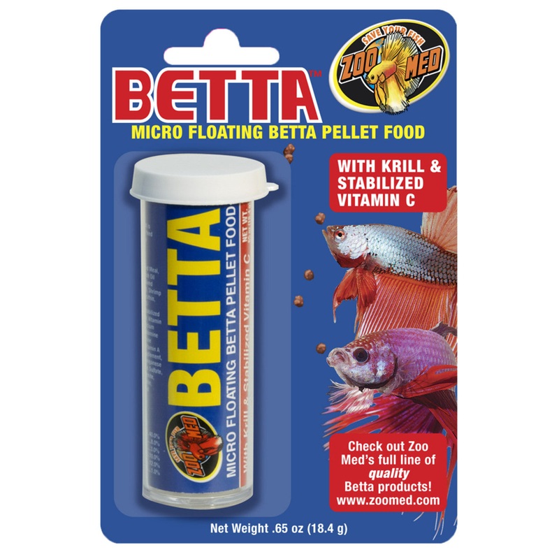 Zoo Med Micro Floating Betta Pellet Canister Fish Food