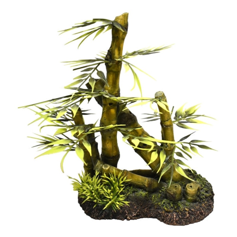 Hikari Resin Ornament - Bamboo w/ Plants
