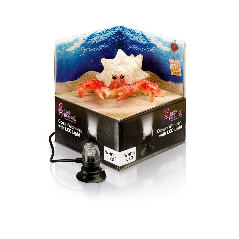 H2Show Ocean Wonders Hermit Crab & White LED Light