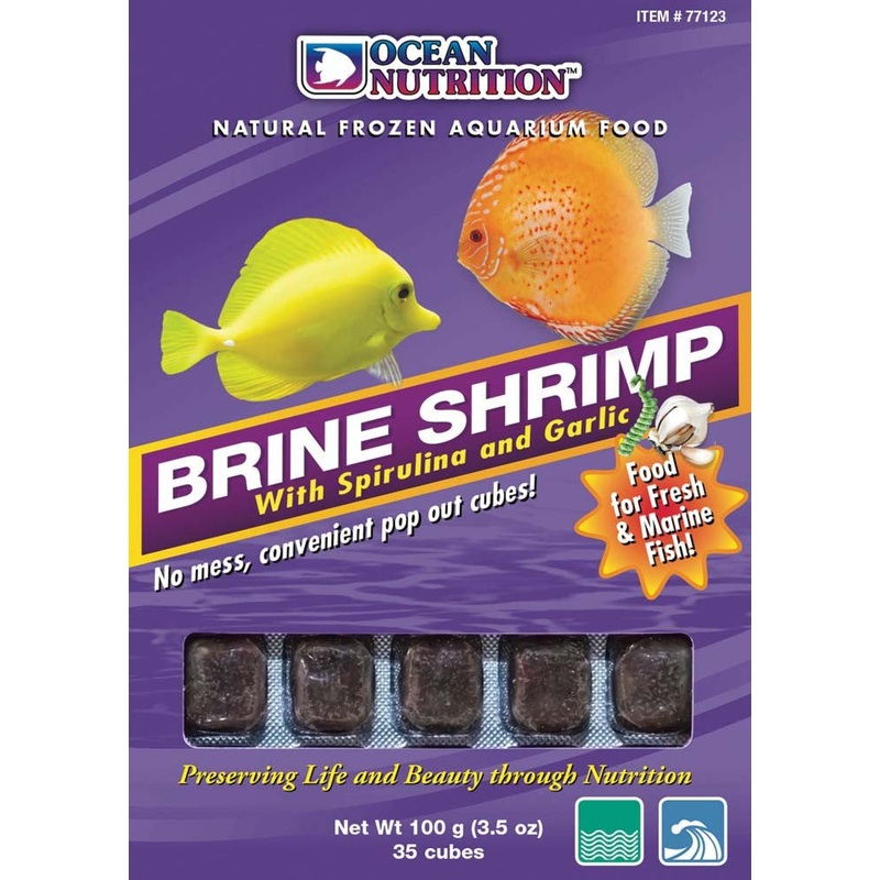 Ocean Nutrition Frozen Brine Shrimp w/Spirulina Cubes