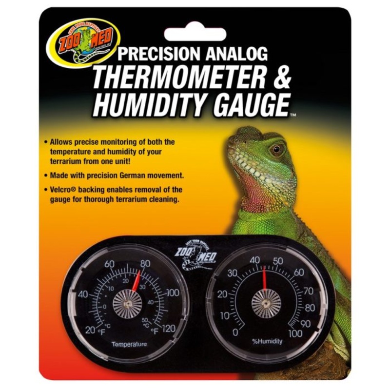 Zoo Med Precision Analog Thermometer Humidity Gauge
