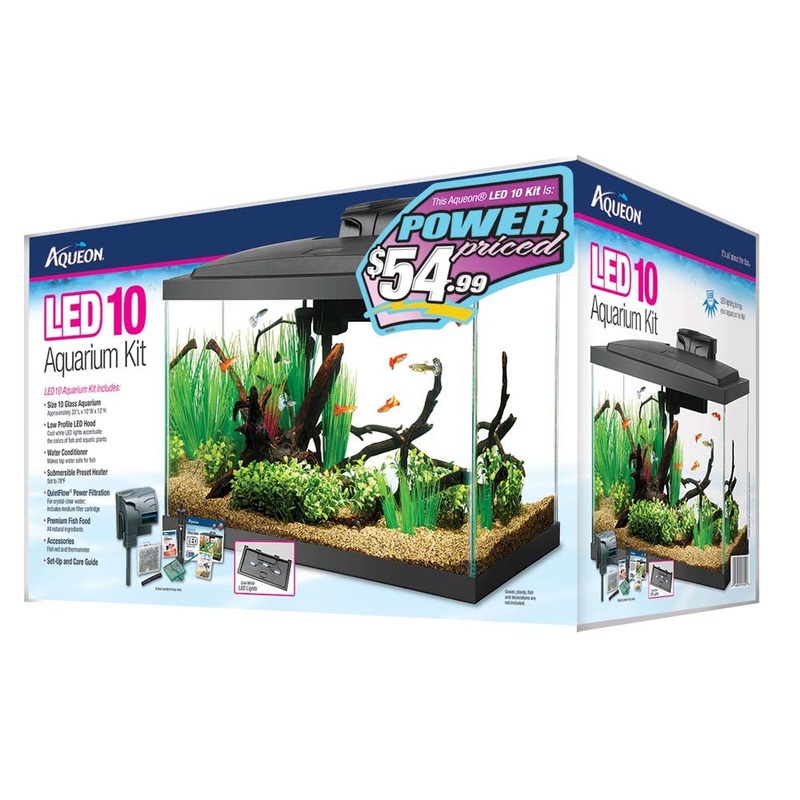 Aqueon PP LED Aquarium Kit Black